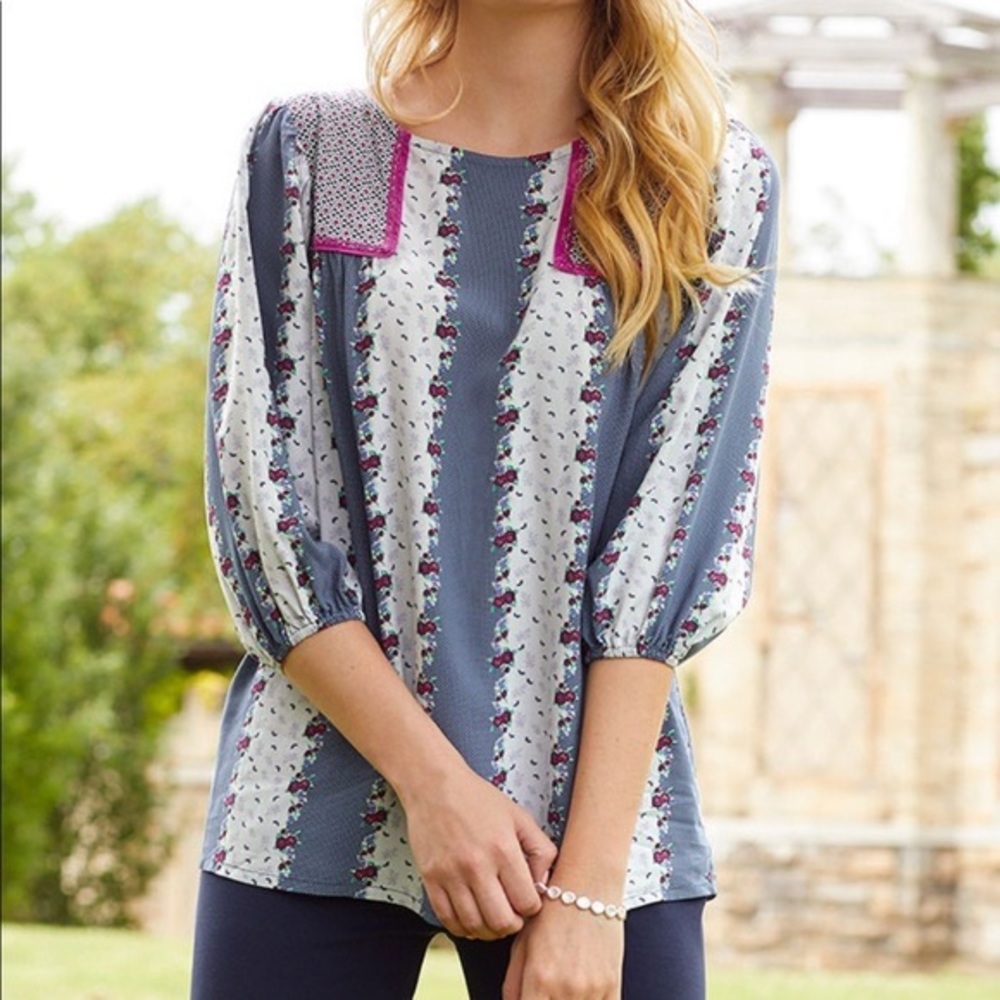 Matilda Jane Women’s Quick Getaway Top Peasant (M)